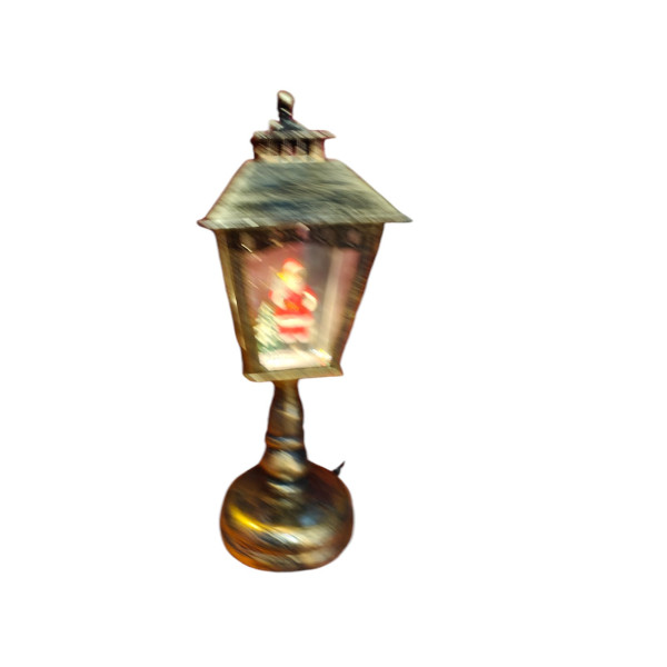 Коледен декоративен фенер с падащ сняг и светодиодно осветление