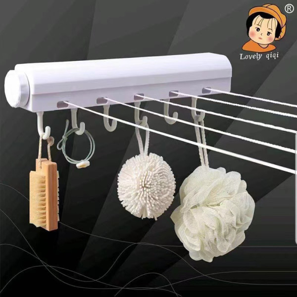 Прибиращ се простор за дрехи с 5 въжета и куки,максимална дължина 3.2 метра 3