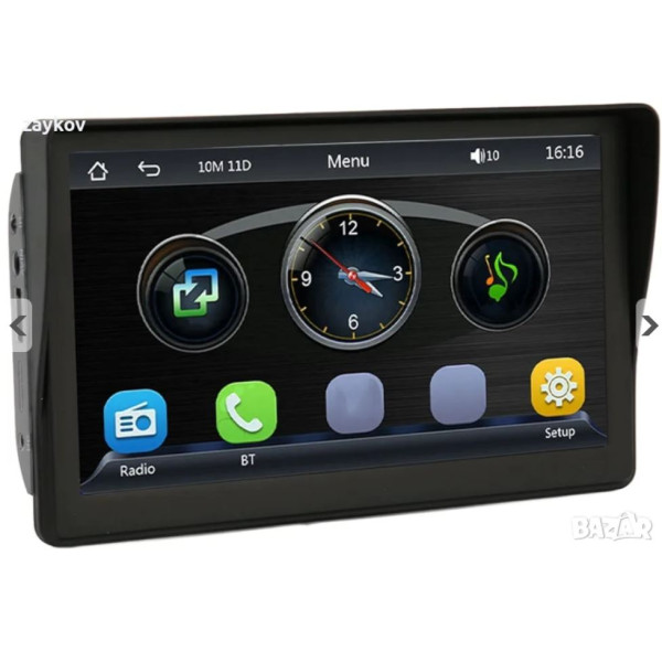 Монитор за кола,7 инча екран,1024x600 резолюция,MP5,Carplay,Android Auto,GPS,Bluetooth,Радио CEG7171