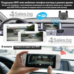 Видеорегистратор с две камери + WiFi и 1080p качество AC41 4