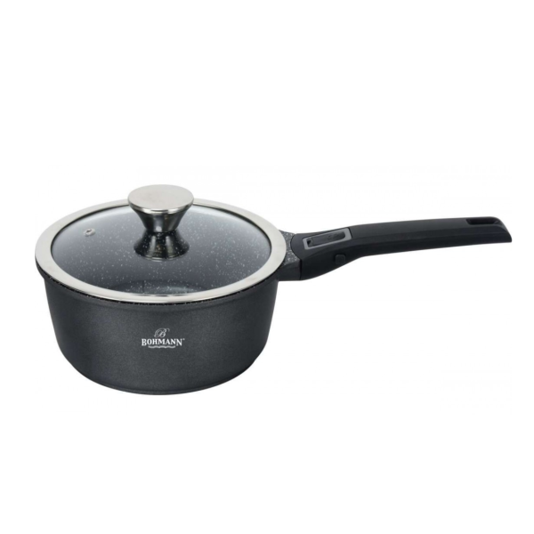 Касерола с капак Bohmann BH1730-20SP, Лят алуминий, Подвижна дръжка, Индукция 2