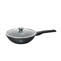 Тиган Уок с капак Bohmann BH1730-28WK, 28см. 3.4л., Лят алуминий, Подвижна дръжка, Индукция