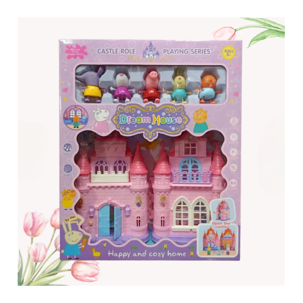 Комплект розов замък със светлини и музика Dream House Happy Cozy 2 — 4sales Комплект розов замък със светлини и музика Dream House Happy Cozy 2