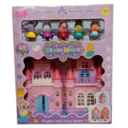 Комплект розов замък със светлини и музика Dream House Happy Cozy