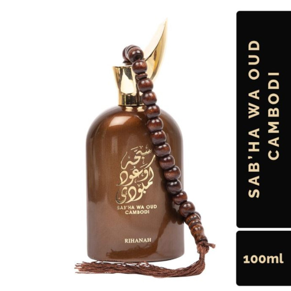 Парфюмна вода за мъже, дълготрайна Rihanah, Sab'ha Wa Oud Cambodia 100 ml