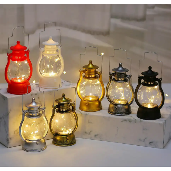 Декоративен светещ фенер тип ретро спиртна лампа на батерии - SD111