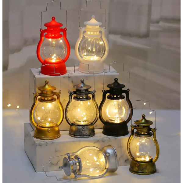 Декоративен светещ фенер тип ретро спиртна лампа на батерии - SD111 7