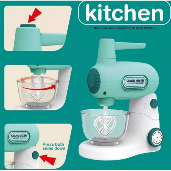 Играчка миксер с аксесоари със звуци и светлини Happy Kitchen, различни цветове 3 — 4sales Играчка миксер с аксесоари със звуци и светлини Happy Kitchen, различни цветове 3