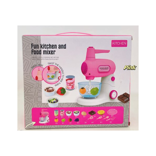 Играчка миксер с аксесоари със звуци и светлини Happy Kitchen, различни цветове