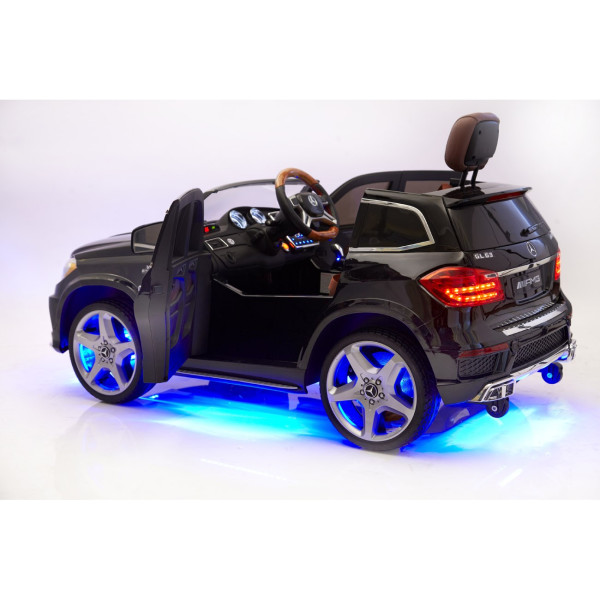 Акумулаторен джип Mercedes GL 63 AMG 12V с MP4, WiFi, кожена седалка 10