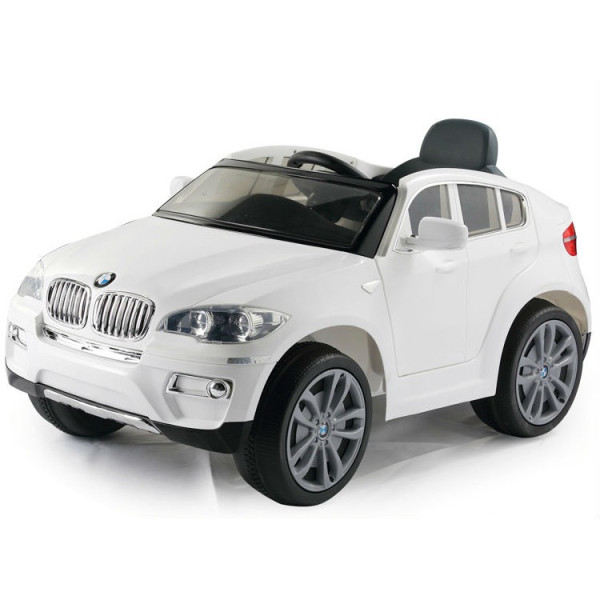 Акумулаторен джип BMW X6 металик 12V с Wi-Fi дистанционно, меки гуми и кожена седалка
