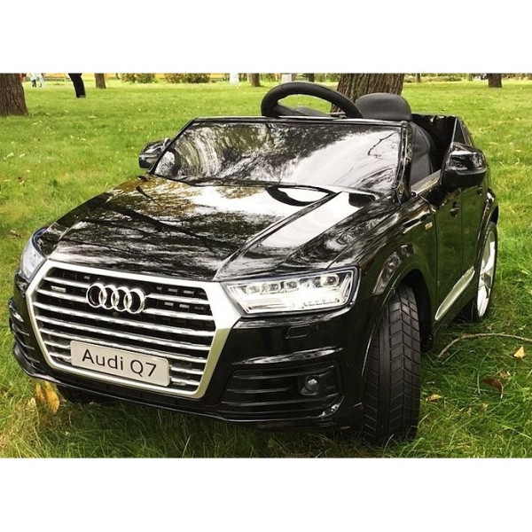 Акумулаторна кола Audi Q7 с WiFi, меки гуми и кожена седалка 12V 11