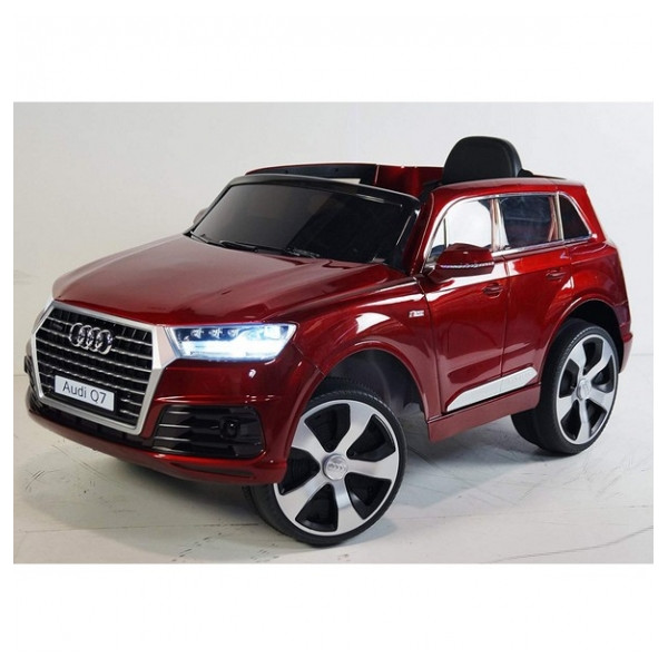 Акумулаторен джип Audi Q7 с меки гуми, WiFi и кожена седалка