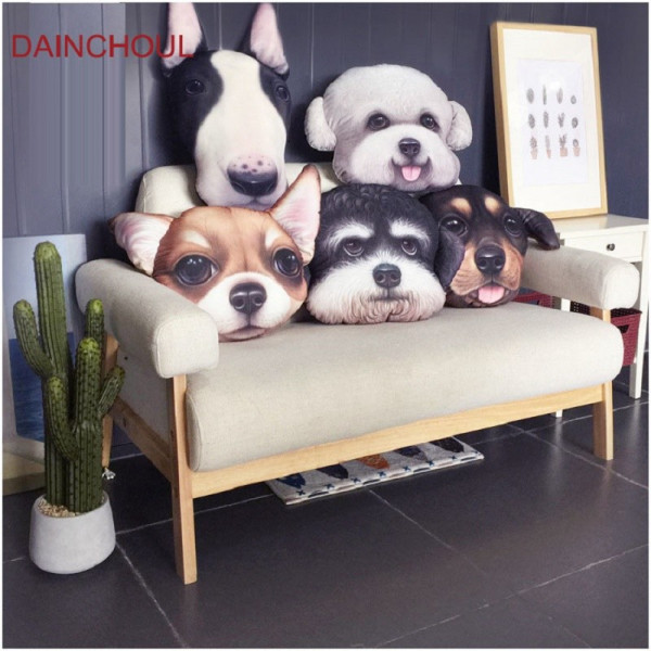 Реалистична декоративна възглавница с дигитален принт на любимата порода куче 1