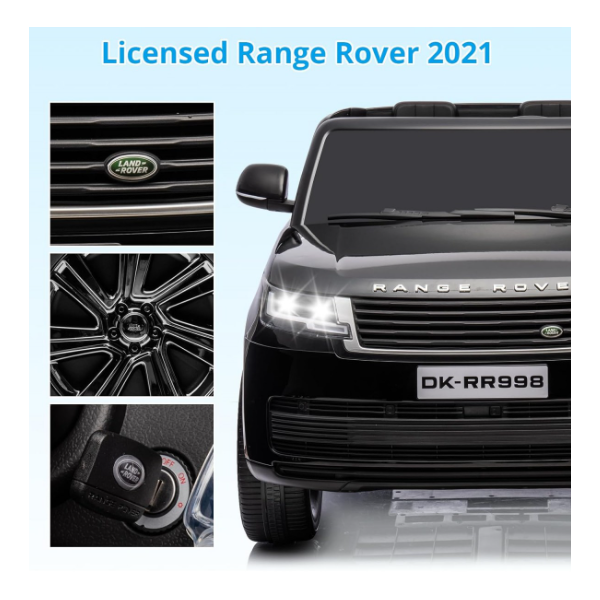 Акумулаторен двуместен джип Range Rover, с меки гуми и двойна кожена седалка
