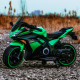 Акумулаторен мотор Kawasaki Ninja с меки гуми и кожена седалка 12V 20