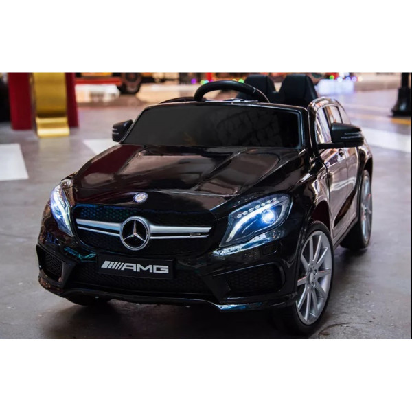 Акумулаторен джип Mercedes GLA45 Licensed MP3 с меки гуми с кожена седалка 12V