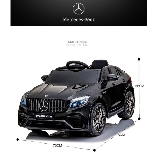 Акумулаторен джип Mercedes GLC63 COUPE 4X4 с меки гуми 12V