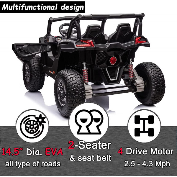 Акумулаторен джип Aokoy 4x4 UTV двуместен с меки гуми 24V