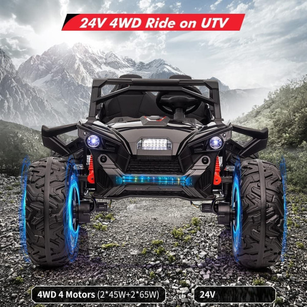 Акумулаторен джип Off Road Buggy 4x4 UTV 24V двуместен с дистанционно управлние