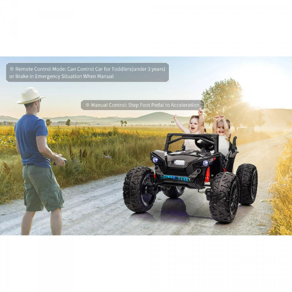 Акумулаторен джип Off Road Buggy 4x4 UTV 24V двуместен с дистанционно управлние