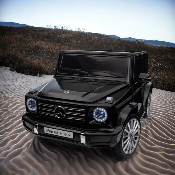 Акумулаторен джип Mercedes G 500 AMG 12V с отварящи се врати меки гуми 4x4