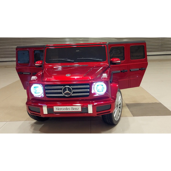 Акумулаторен джип Mercedes G 500 AMG 12V с отварящи се врати меки гуми 4x4