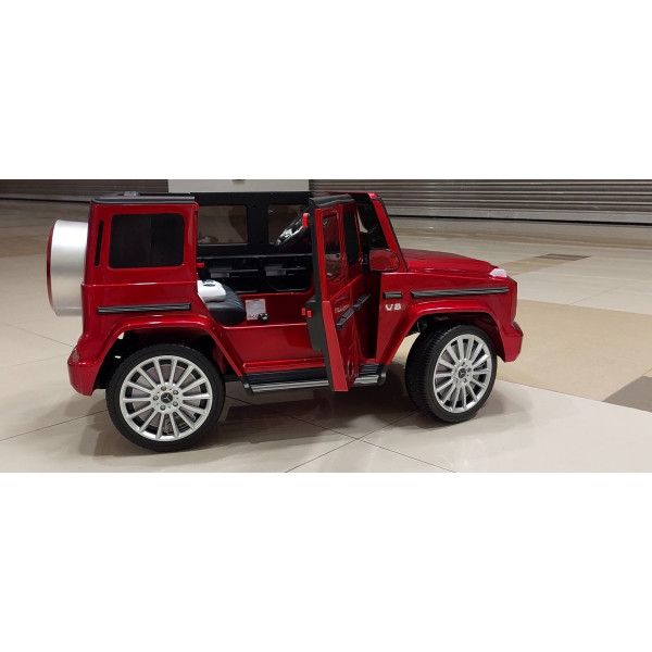 Акумулаторен джип Mercedes G 500 AMG 12V с отварящи се врати меки гуми 4x4