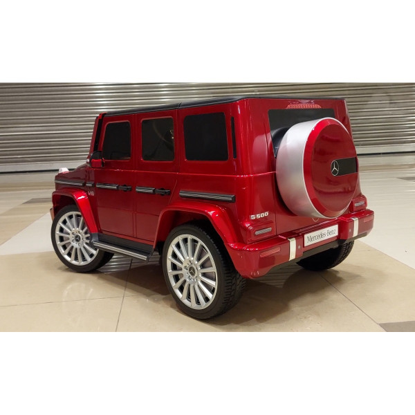 Акумулаторен джип Mercedes G 500 AMG 12V с отварящи се врати меки гуми 4x4