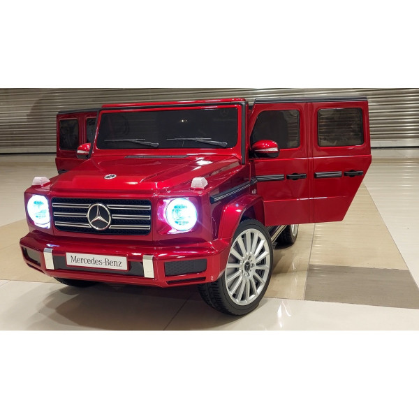 Акумулаторен джип Mercedes G 500 AMG 12V с отварящи се врати меки гуми 4x4