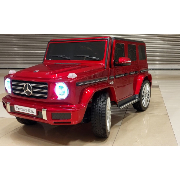 Акумулаторен джип Mercedes G 500 AMG 12V с отварящи се врати меки гуми 4x4