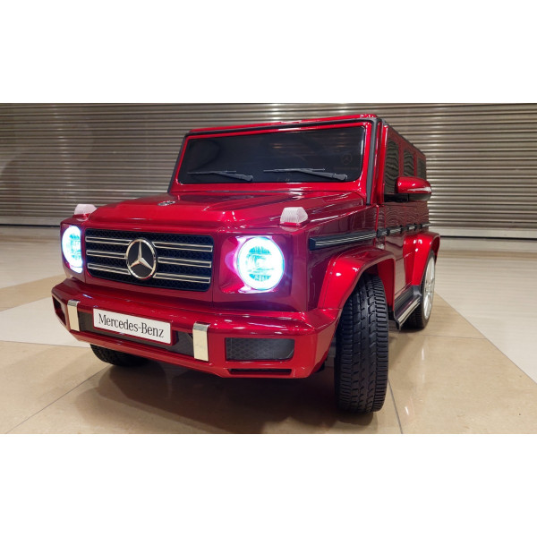 Акумулаторен джип Mercedes G 500 AMG 12V с отварящи се врати меки гуми 4x4