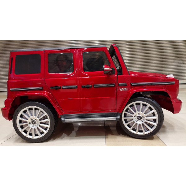 Акумулаторен джип Mercedes G 500 AMG 12V с отварящи се врати меки гуми 4x4