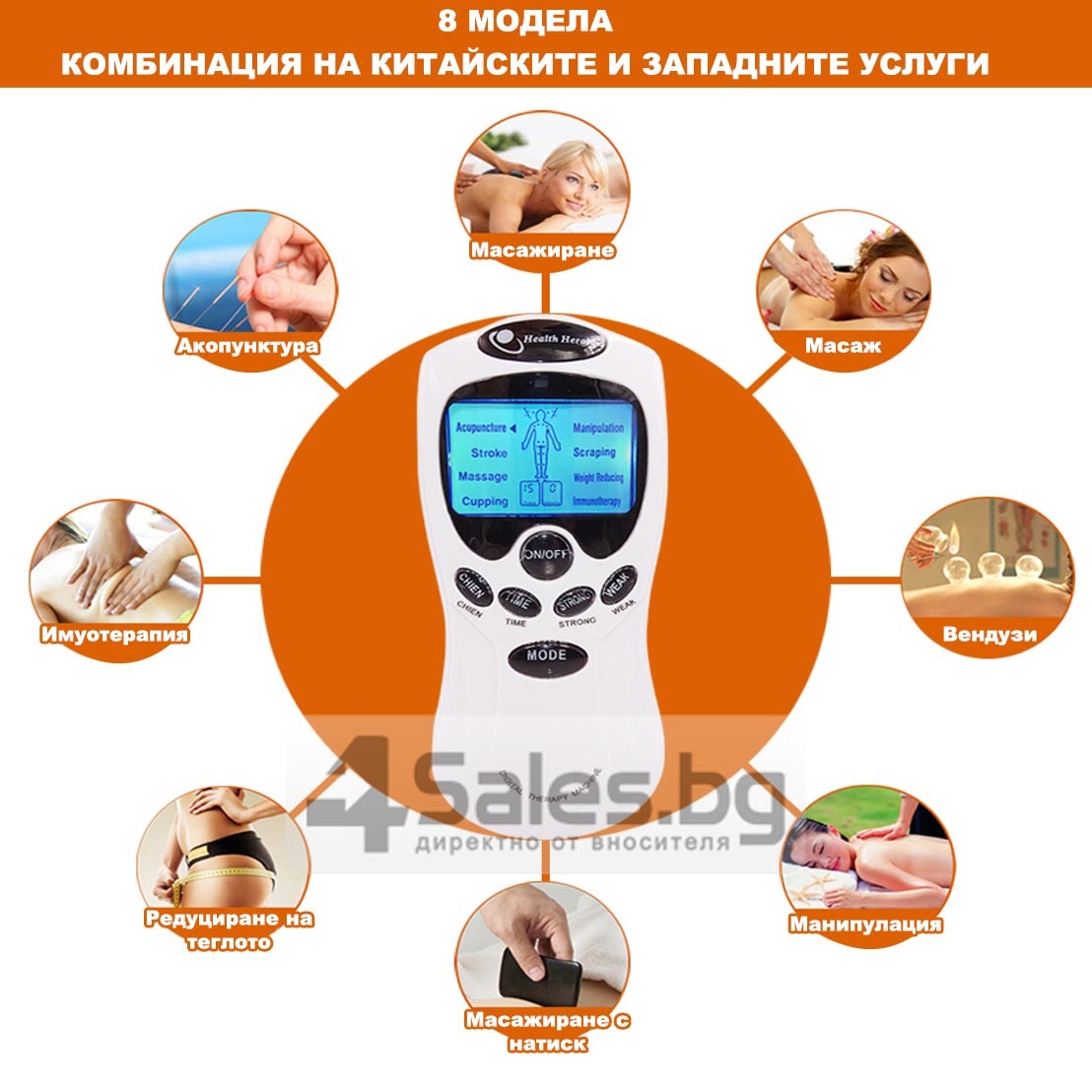 Електростимулатор масажор срещу болки по тялото и физиотерапия TV66 13