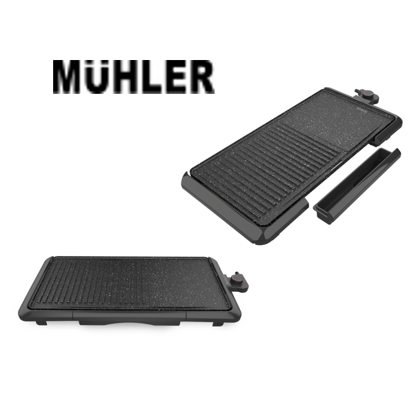 Бездимна електрическа скара Muhler MG-5126, мраморно покритие, 2200W