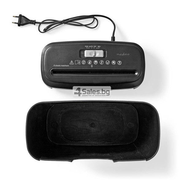 Шредер Nedis PASH112BKA4,6 x A4 страници,10 л,din 2,190W 5 — 4sales Шредер Nedis PASH112BKA4,6 x A4 страници,10 л,din 2,190W 5