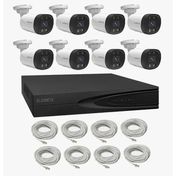 Система за видеонаблюдение 4K Ultra HD с 8 камери и 8-канален NVR с PoE и двупосочно аудио 30403781 1