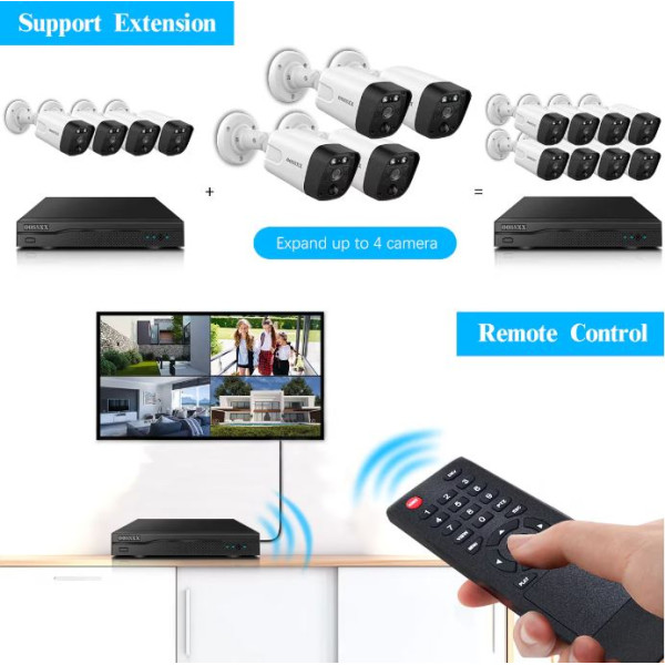 Система за видеонаблюдение 4K Ultra HD с 8 камери и 8-канален NVR с PoE и двупосочно аудио 30403781 7