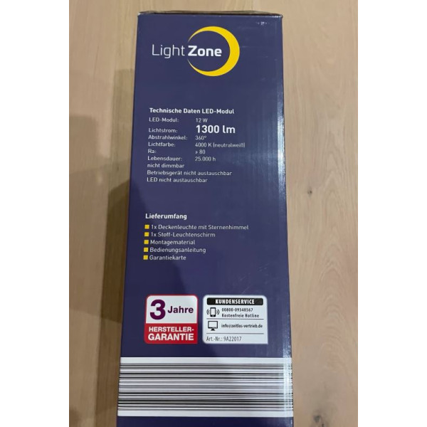 Таванна LED лампа LightZone 6