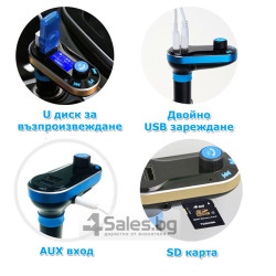 Bluetooth MP3 Player Timloon BT66, 2 USB порта, SD и MMC карта и LED екран HF10 21