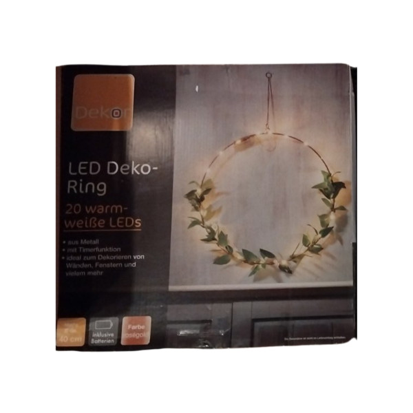 LED декоративен пръстен 20 топли бели светодиода 2 — 4sales LED декоративен пръстен 20 топли бели светодиода 2