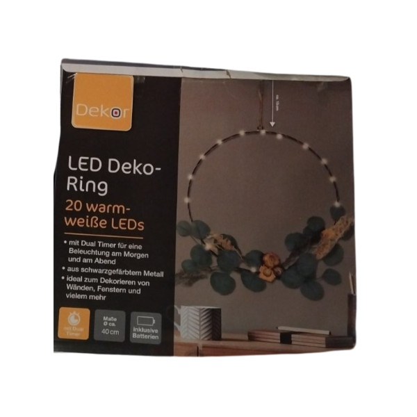 LED декоративен пръстен 20 топли бели светодиода 3 — 4sales LED декоративен пръстен 20 топли бели светодиода 3