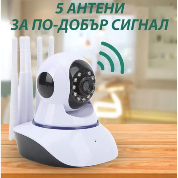 IP36 - Дублирана Домашна Wi-Fi камера за видеонаблюдение с 5 антени 2MP HD 1080P