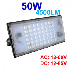 Водоустойчив LED прожектор 50W DC 12V-85V 4500LM 6000K