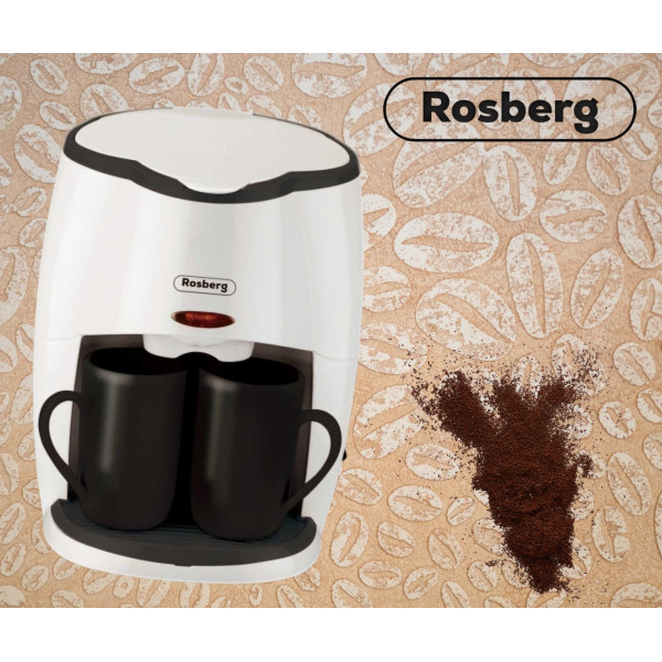 Кафеварка Rosberg Voltz R51170A 450W с две чаши