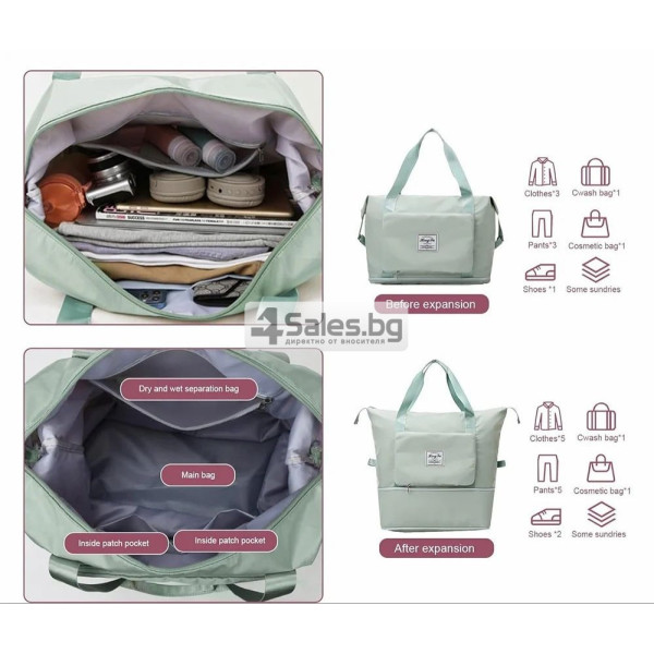 Водоустойчива, сгъваема спортна чанта подходяща за път BAG111 12 — 4sales Водоустойчива, сгъваема спортна чанта подходяща за път BAG111 12