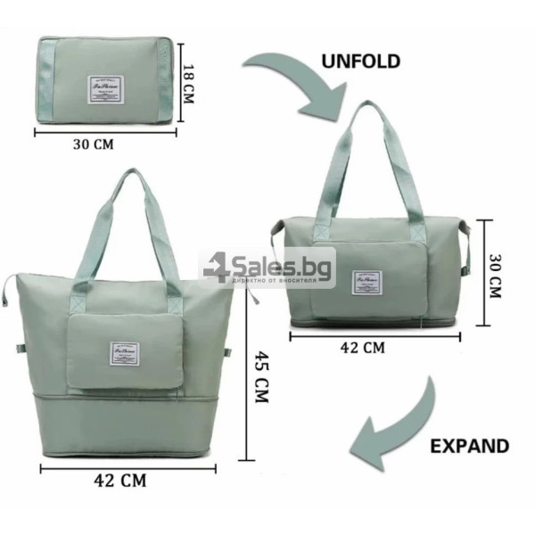 Водоустойчива, сгъваема спортна чанта подходяща за път BAG111 14 — 4sales Водоустойчива, сгъваема спортна чанта подходяща за път BAG111 14