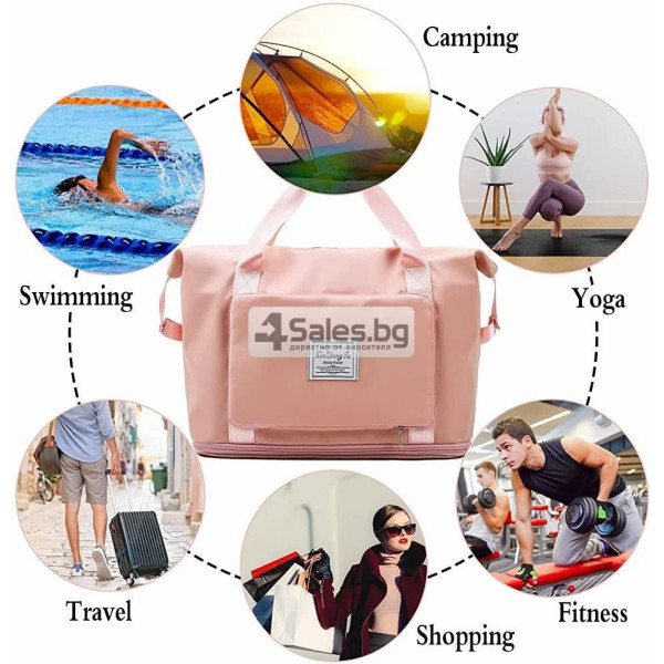 Водоустойчива, сгъваема спортна чанта подходяща за път BAG111 19 — 4sales Водоустойчива, сгъваема спортна чанта подходяща за път BAG111 19
