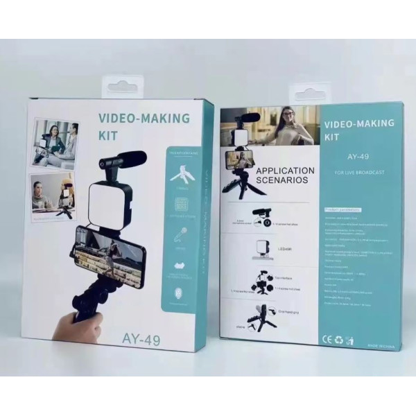 video making kit - статив идеален за всякакво видео заснемане за видео заснемане с микрофон, лед прожектор TV1304 2