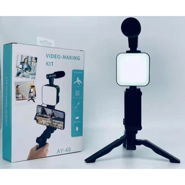video making kit - статив идеален за всякакво видео заснемане за видео заснемане с микрофон, лед прожектор TV1304 4